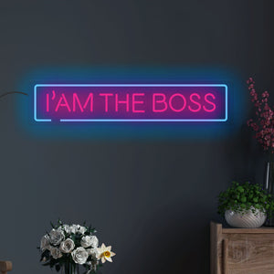 I am the Boss Text Neon Sign LED Light