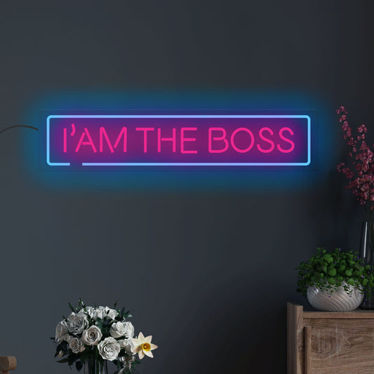 I am the Boss Text Neon Sign LED Light