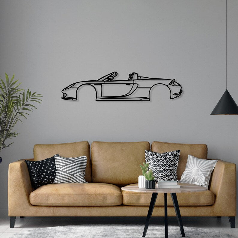 Iconic Convertible Sports Car Metal Wall Art
