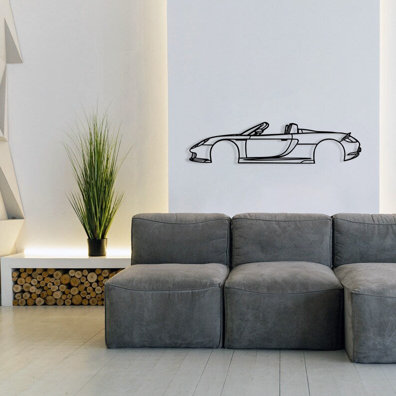 Iconic Convertible Sports Car Metal Wall Art