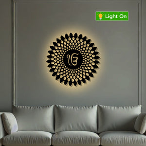 Ikk Onkaar Sacred Sikh Symbol Metal Art Wall Decor