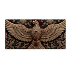 Imperial Golden Eagle Emblem Premium 3D Canvas Wall Painting
