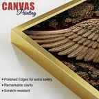 Imperial Golden Eagle Emblem Premium 3D Canvas Wall Painting