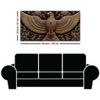 Imperial Golden Eagle Emblem Premium 3D Canvas Wall Painting