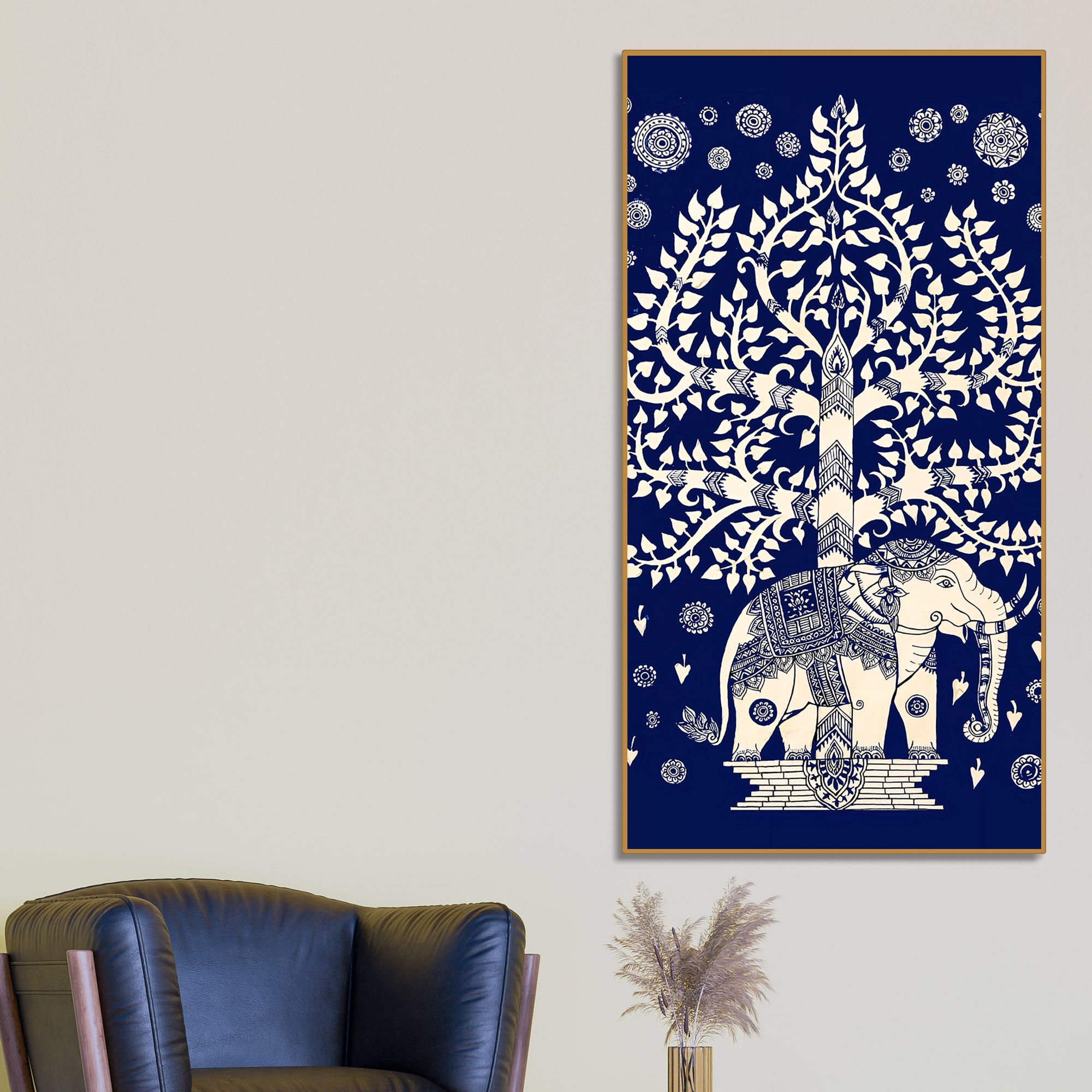 indian-art-elephant-canvas-painting-ethnic-indian-art-painting