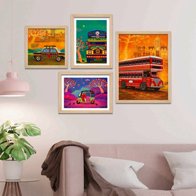 indian-city-life-wall-frame-set-of-four

