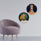 Indian Classical Kathakali Dance Wall Hanging Plates of Two Pieces
