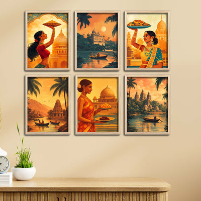 indian-cultural-artwork-wall-frame-set-of-six