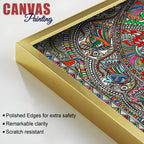 Indian Cultural Inspired Madhubani Canvas Wall Painting
