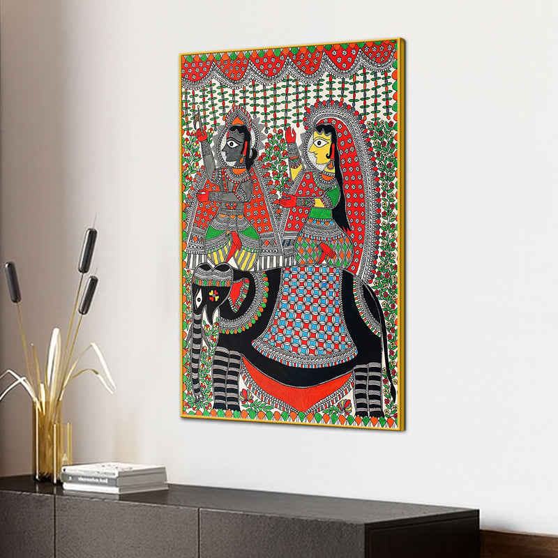 Indian Cultural Madhubani Canvas Painting