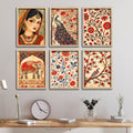 Indian Decorative Wall Frame Set of Six for Home Decor