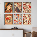 Indian Decorative Wall Frame Set of Six for Home Decor