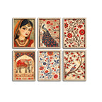 Indian Decorative Wall Frame Set of Six for Home Decor