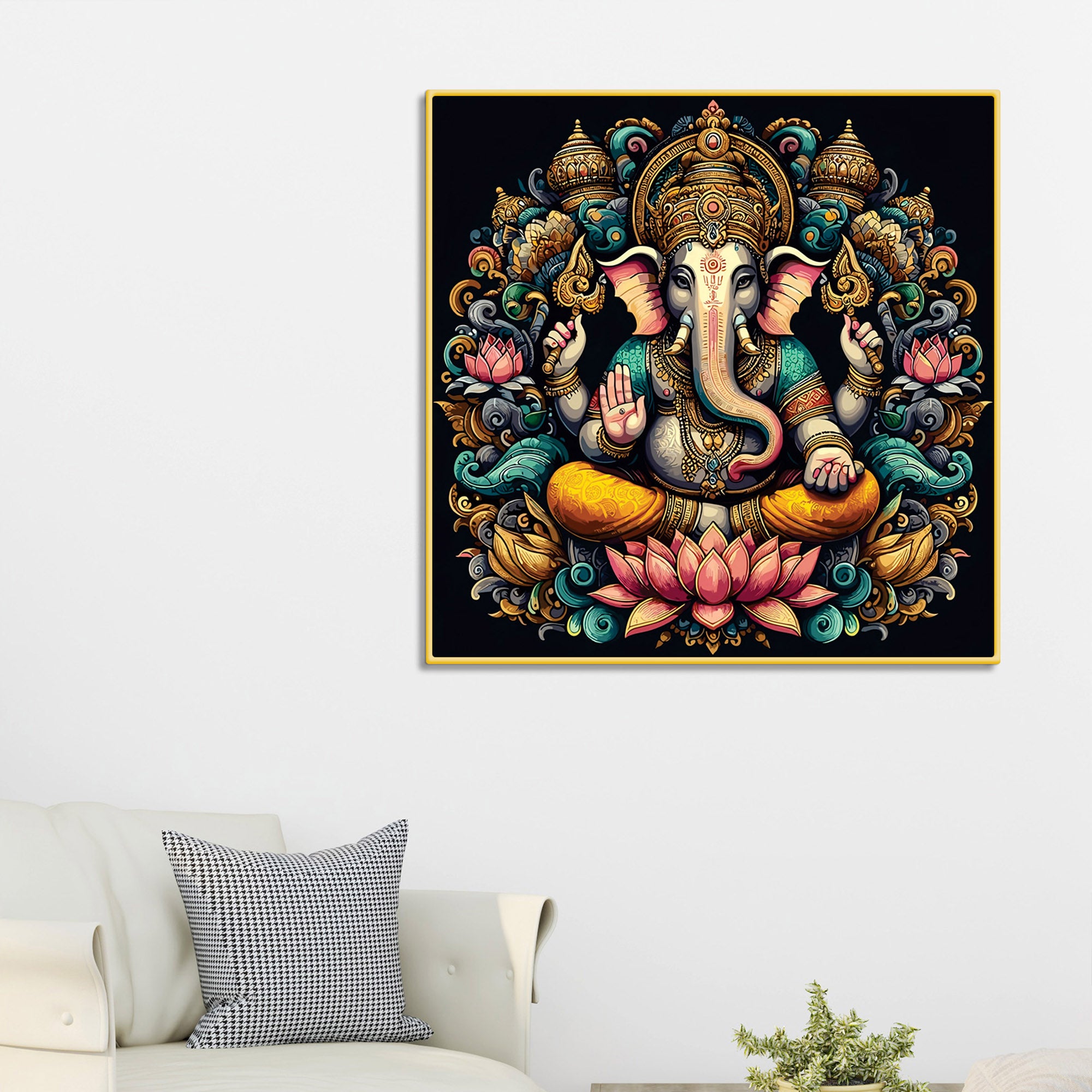 Indian Ganesha Wall Artwork Painting