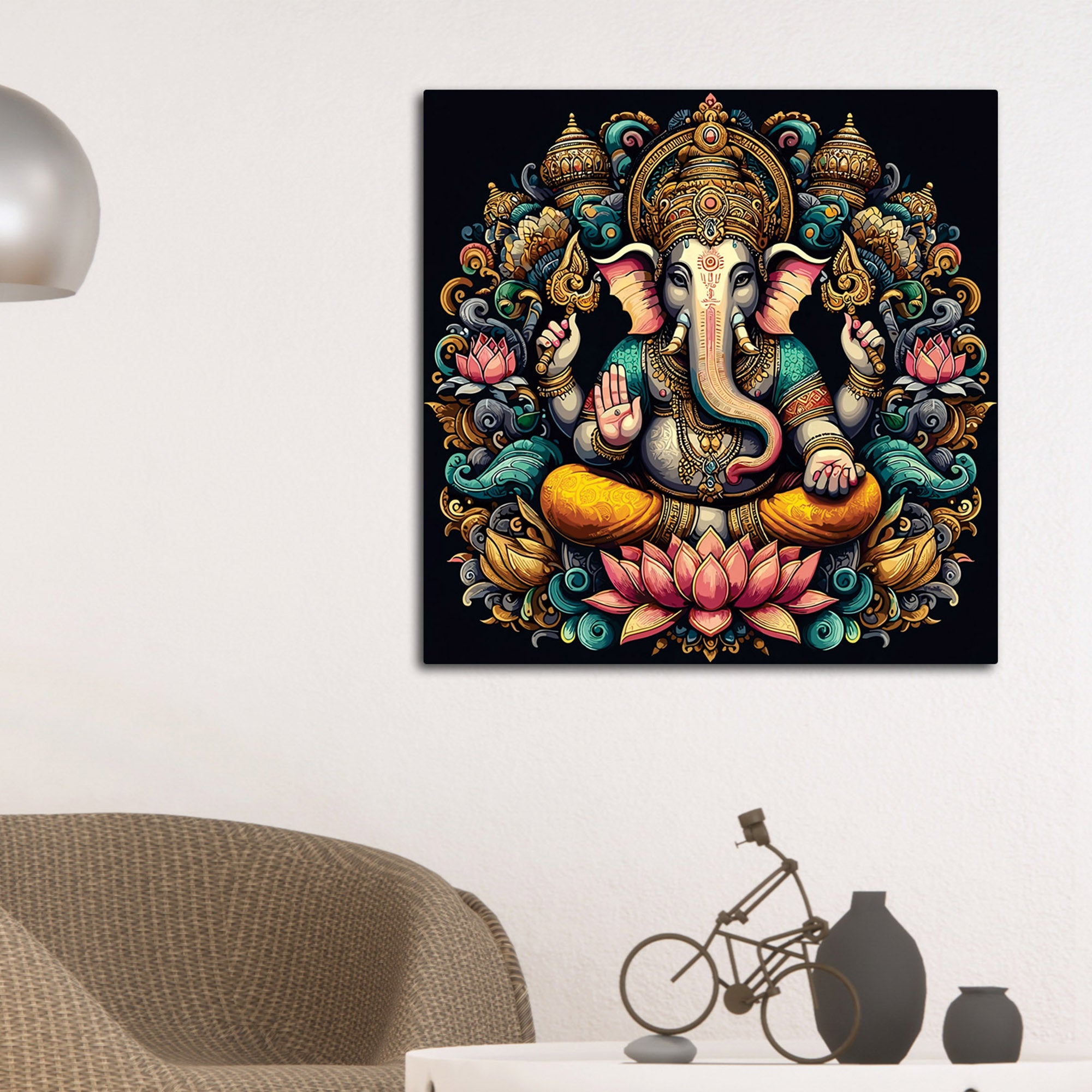 Indian Ganesha Wall Artwork Painting