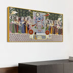 Indian Heritage Nathdwara Shreenathji Darbar Pichwai Canvas Wall Painting for Home & Temple