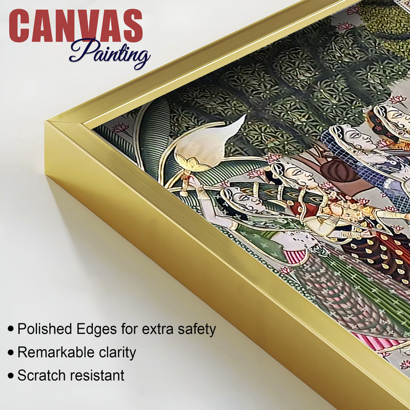 Indian Heritage Nathdwara Shreenathji Darbar Pichwai Canvas Wall Painting for Home & Temple