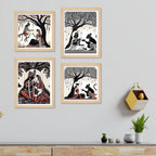Indian Mythology Wall Art Frame Set of 4