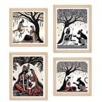 Indian Mythology Wall Art Frame Set of 4