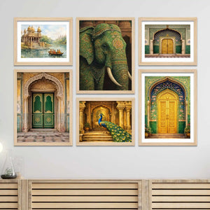 Indian Palace Wall Art Frame Set of 6