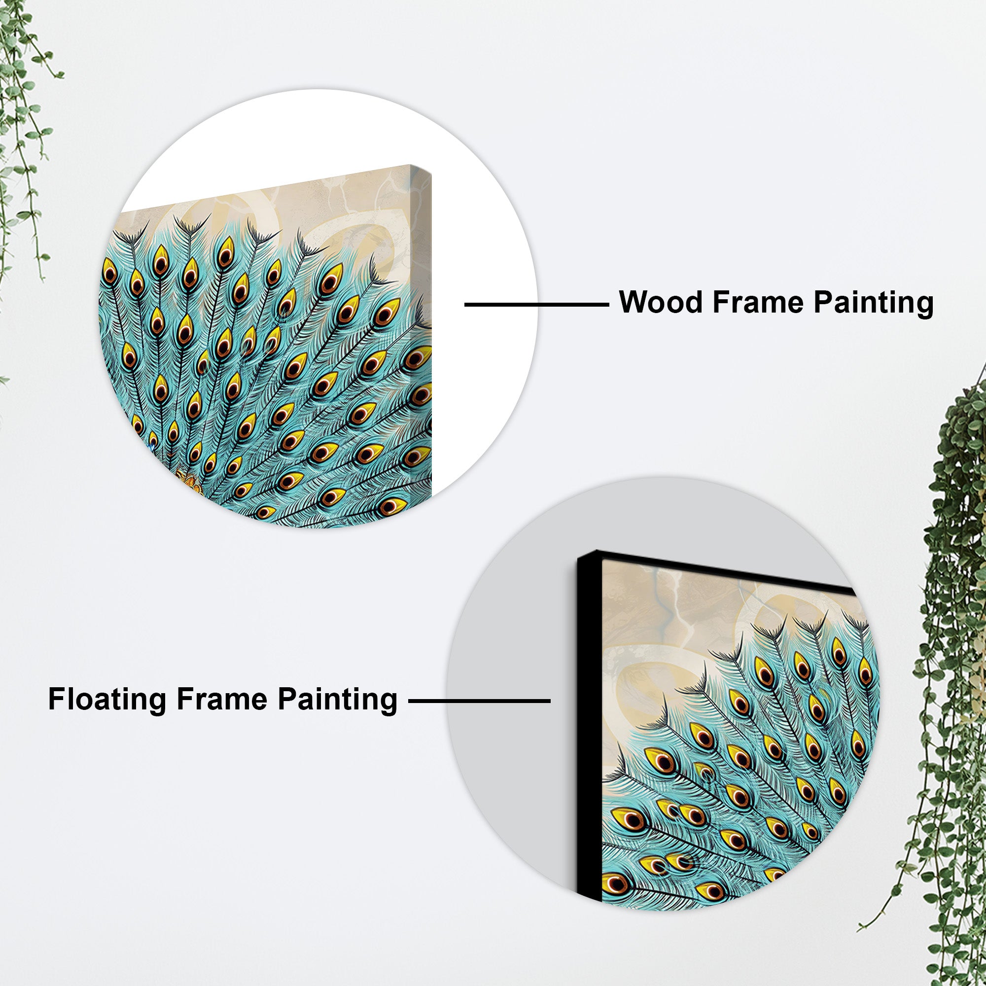 Indian Peacock Canvas Painting | Royal Wall Art for Home