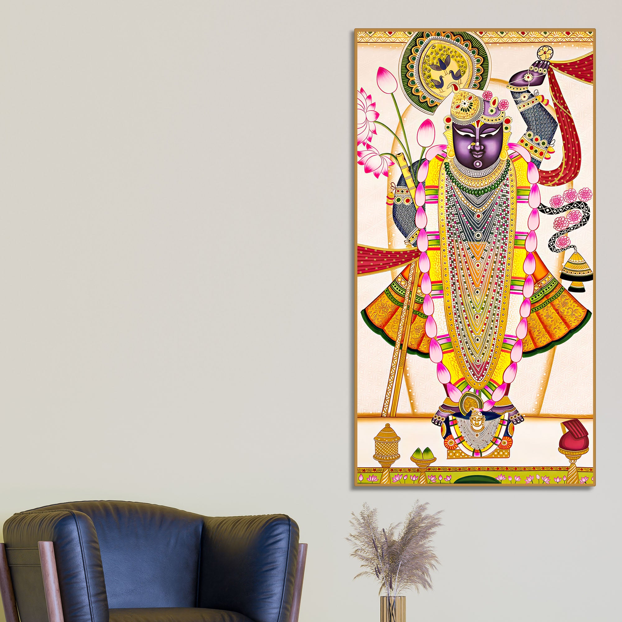 indian-pichwai-art-shrinathji-canvas-painting-premium-devotional-wall-art
