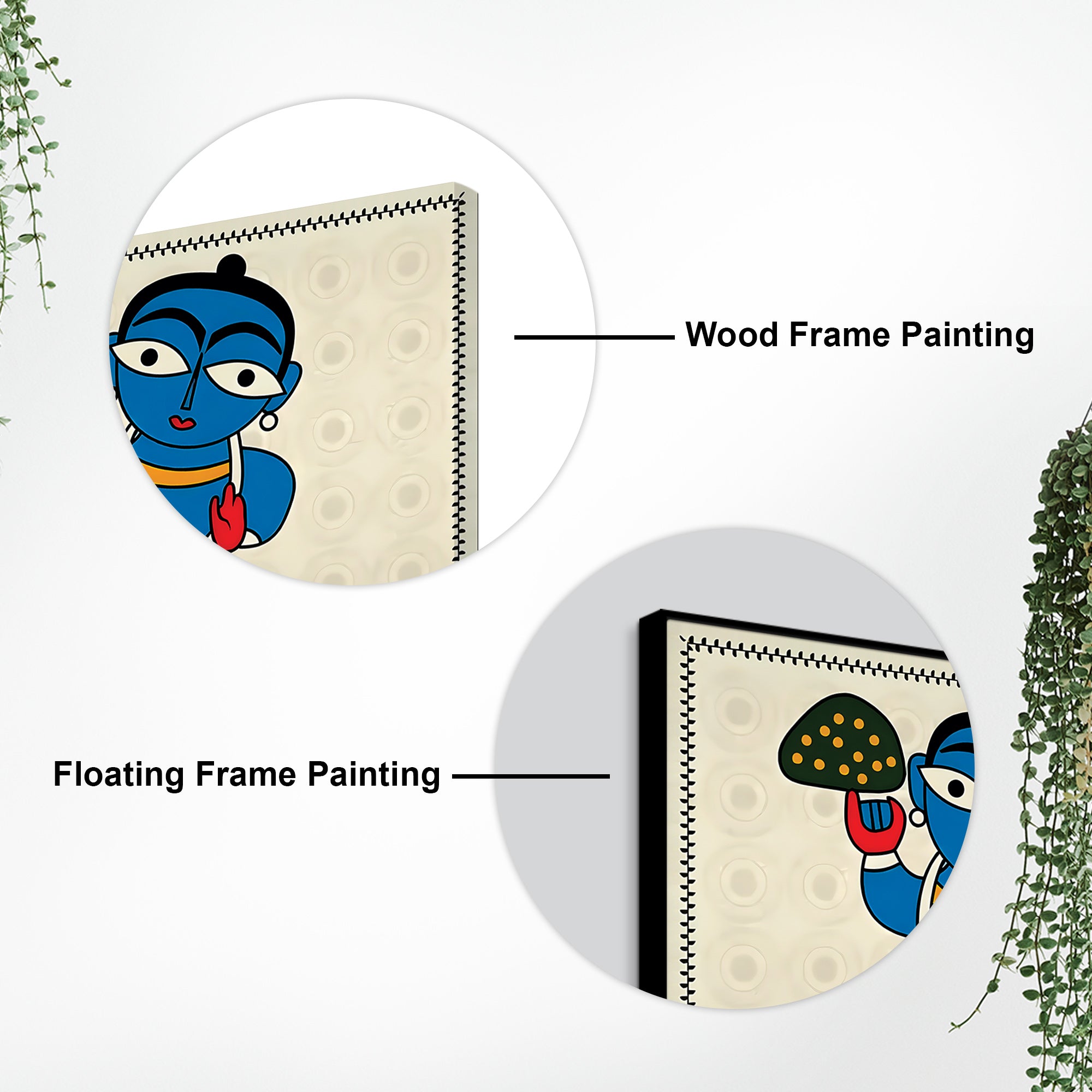 Indian Pichwai Bal Krishna Wall Painting  | Classic Religious Home Decor