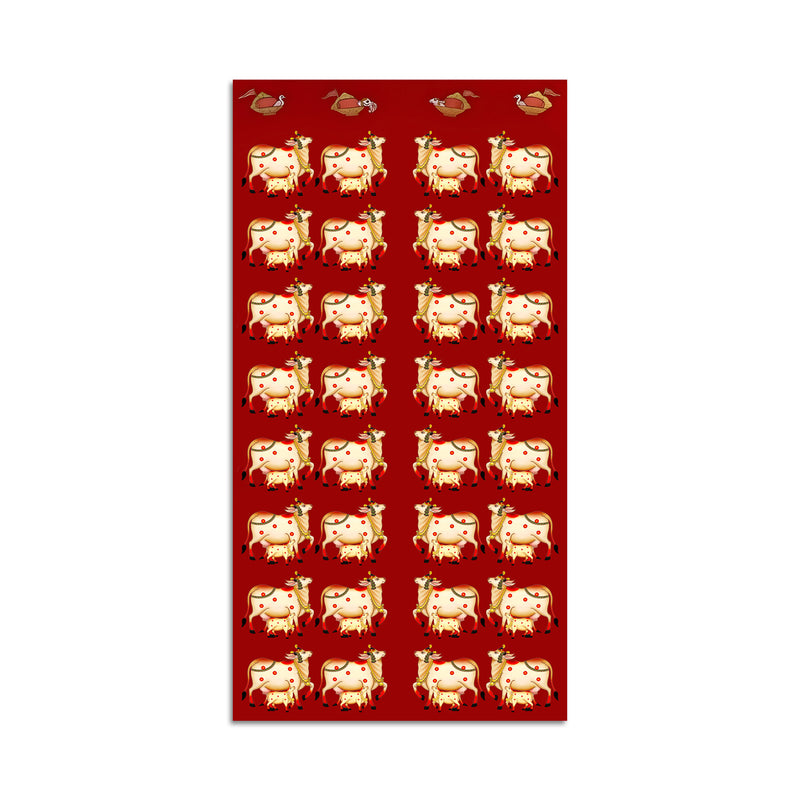 Indian Pichwai Cow Canvas Wall Décor | Ethnic Wall Décor for Home & Gifting