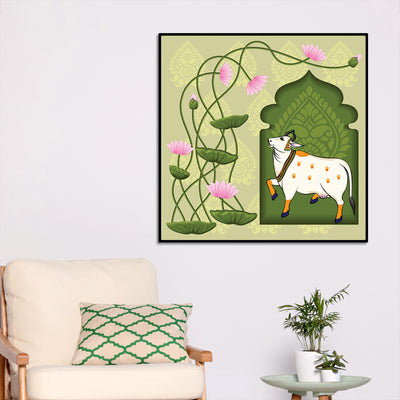 indian-pichwai-cow-painting-elegant-ethnic-wall-decor