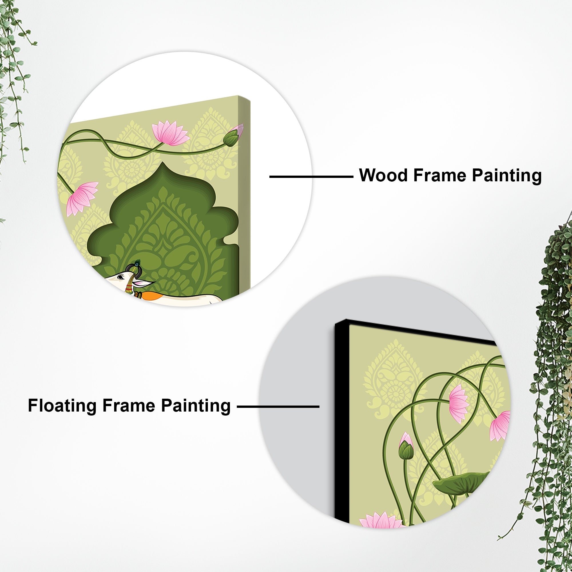 Indian Pichwai Cow Painting | Elegant Ethnic Wall Decor