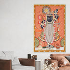 Indian Pichwai Shrinathji Wall Painting | Pichwai Style Canvas Decor