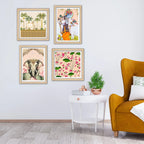 Indian Pichwai Wall Art Frame Set of 4