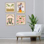Indian Pichwai Wall Art Frame Set of 4