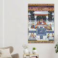 Authentic Indian Raja Rani In Music Night Canvas Wall Painting