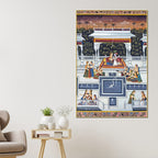 Authentic Indian Raja Rani In Music Night Canvas Wall Painting