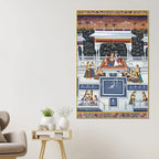 Authentic Indian Raja Rani In Music Night Canvas Wall Painting