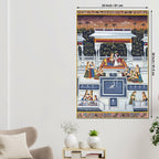 Authentic Indian Raja Rani In Music Night Canvas Wall Painting