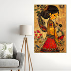 Indian Traditional Girl Canvas Wall Painting