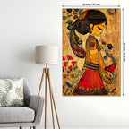 Indian Traditional Girl Canvas Wall Painting