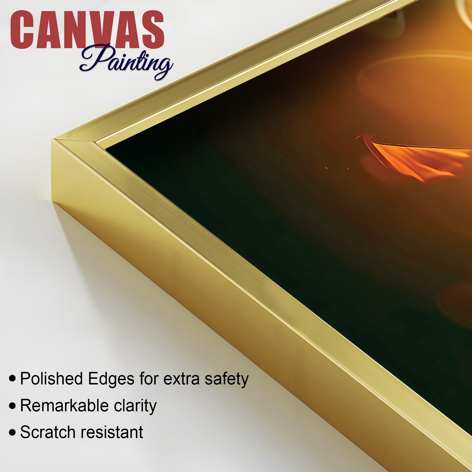 Indian Traditional Lord Shri Ganesh Premium Canvas Wall Painting –  Luxury Spiritual Wall Art for Home & Office Decor