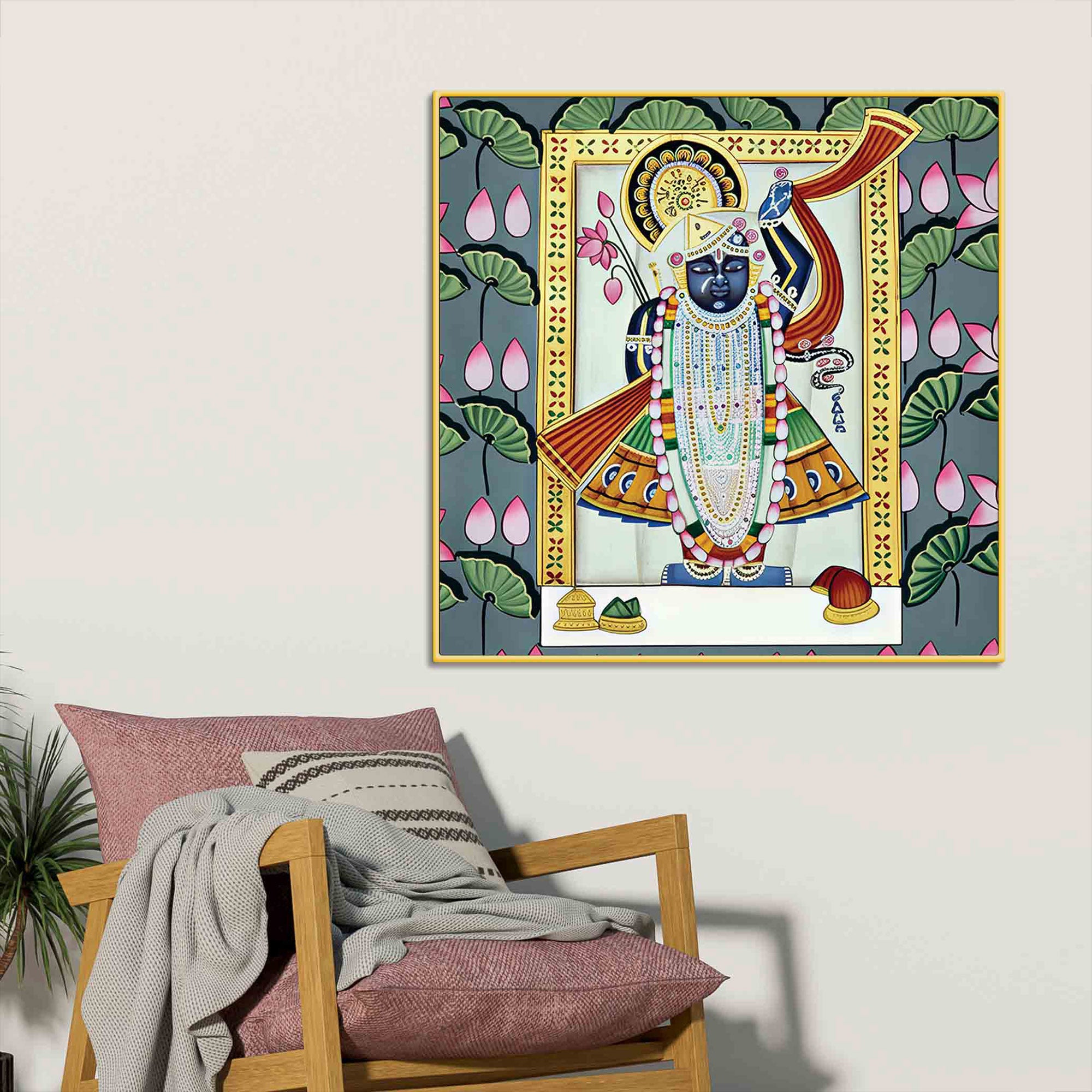  indian-traditional-shrinathji-pichwai-canvas-painting-temple-decor