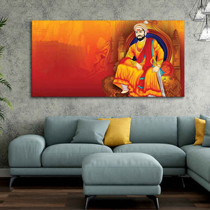 Indian Warrior Chhatrapati Shivaji Maharaj Wall Painting