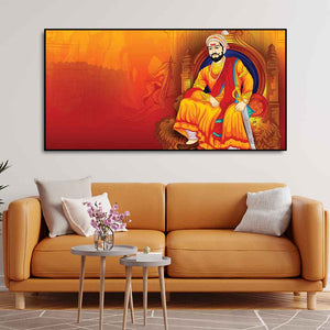 Indian Warrior Chhatrapati Shivaji Maharaj Wall Painting