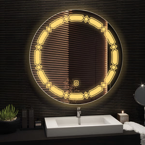 Infinity Round Pattern Shaped LED Bathroom Wall Mirror