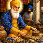 Inspirational Guru Nanak Ji Floating Frame Crystal Wall Painting