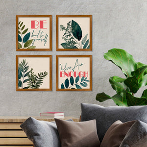 Inspiring Quote Wall Frame Set of Four