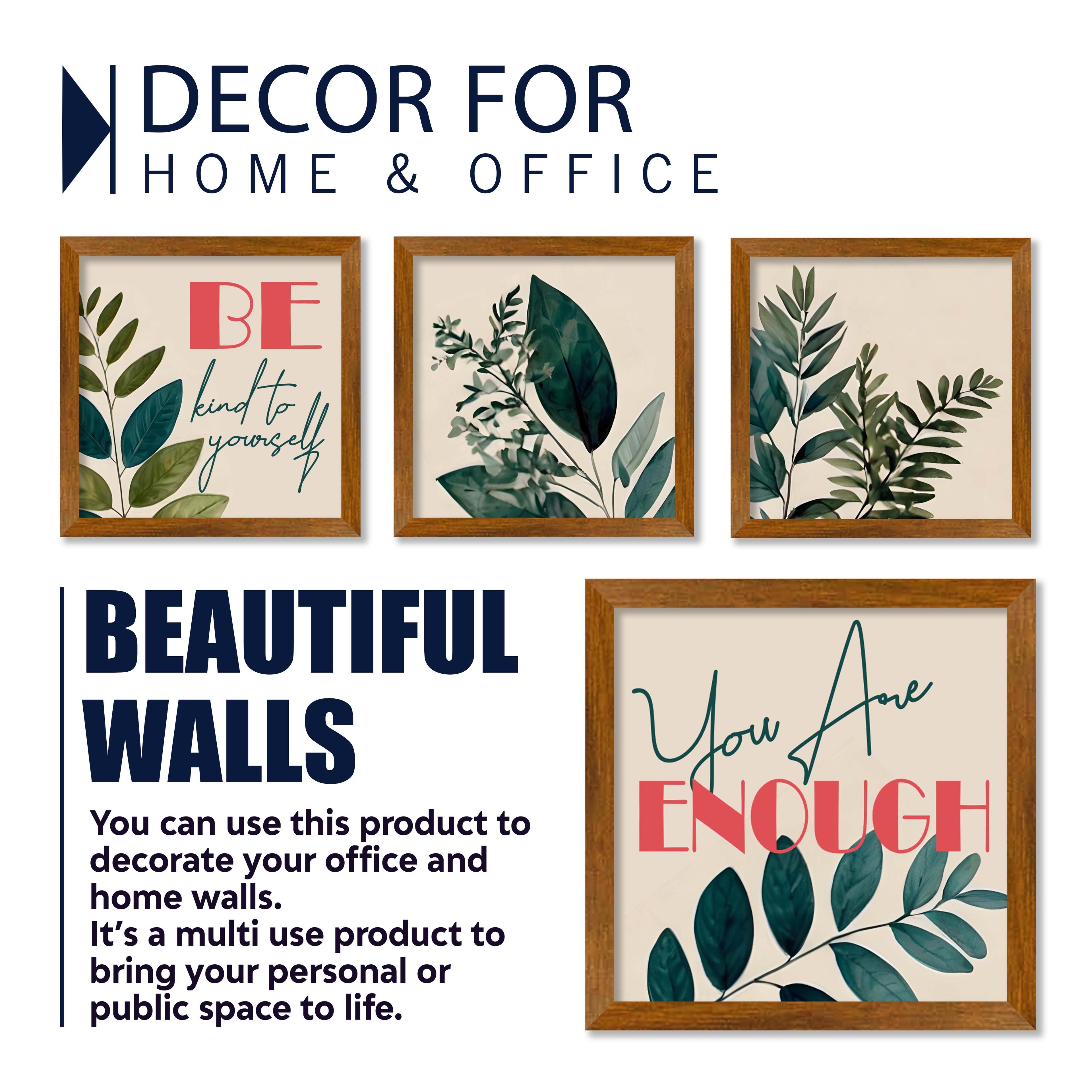 Inspiring Quote Wall Frame Set of Four