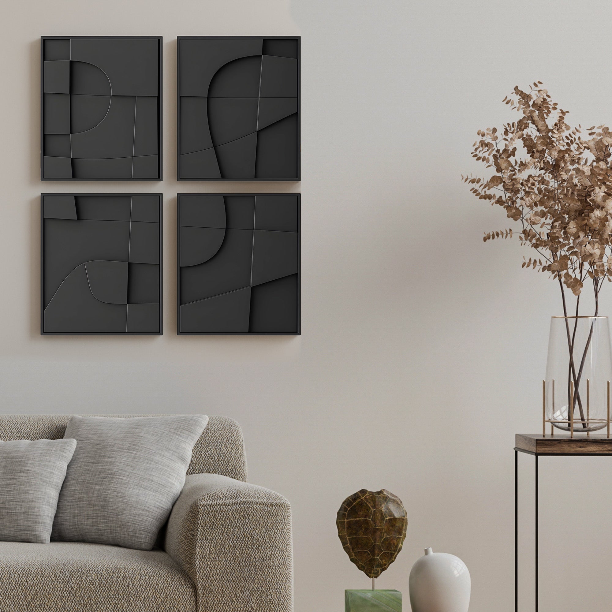 Interlocking Geometry 3D Wall Art Home Decor