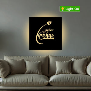 Jai Shree Krishna Metal Art Wall Decor