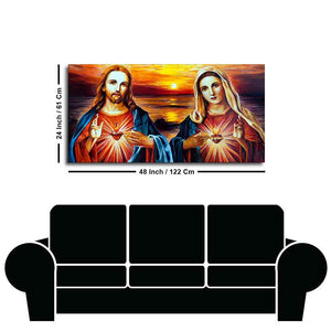 Jesus Christ and Mary Canvas Wall Painting